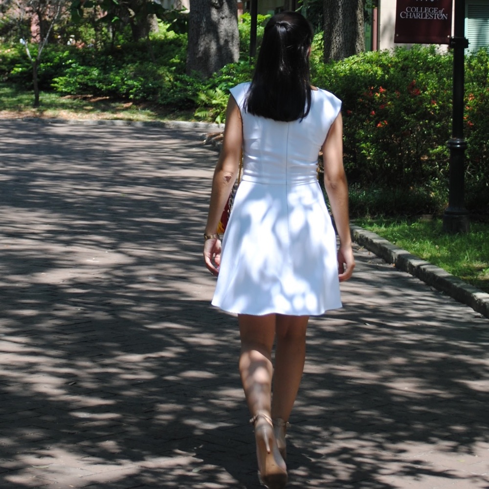 white french connection dress 👗